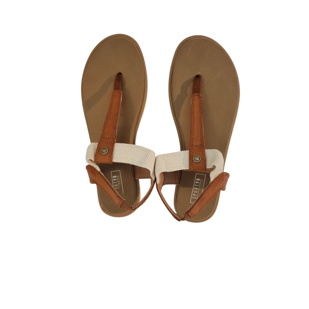 Yellow Box‎ Sporty B Tan Cream Thong Slingback Sandals Womens 7.5 - Picture 1 of 5